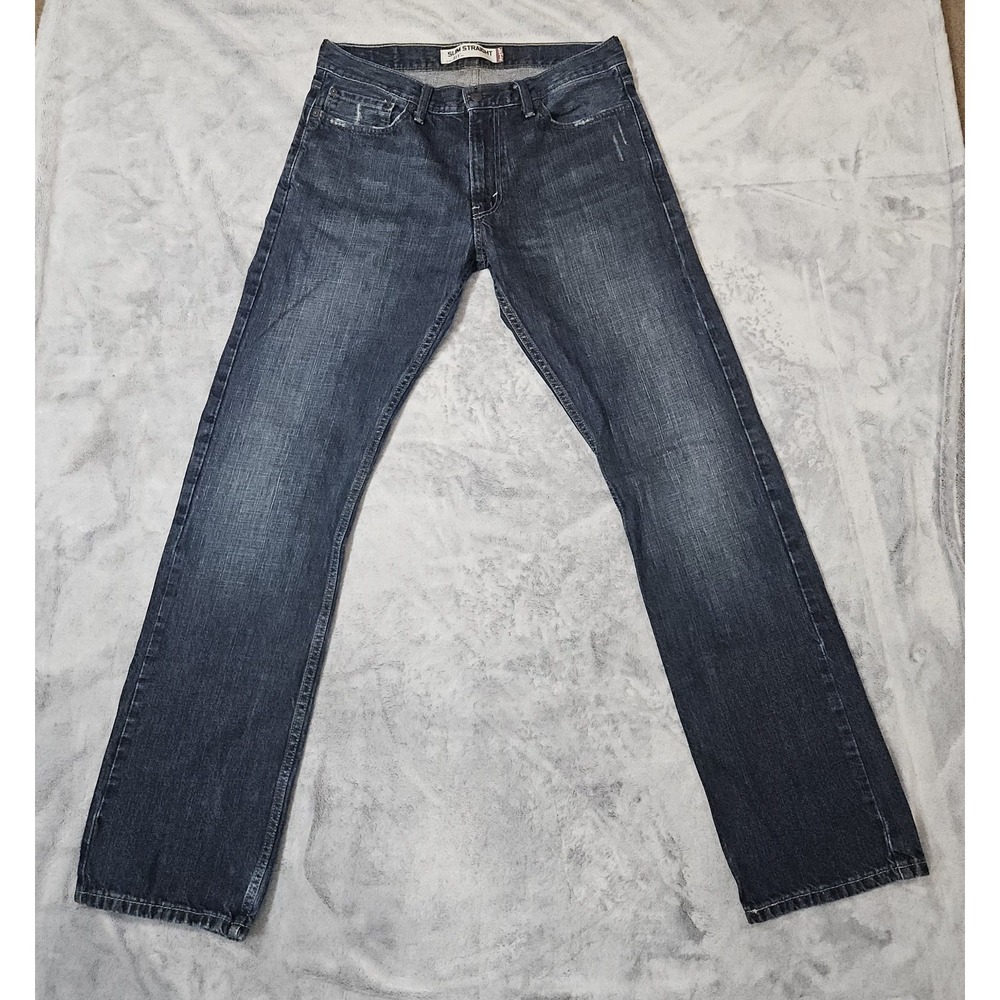 Levis 514 Slim Straight Jeans Men's Size 32X33 Blue Denim